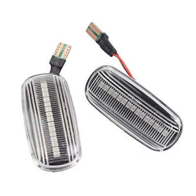 Image de Hacreyatu Voiture Dynamique Eau LED Lumière Foliaire Clignotant pour A udi A3 S3 8P A4 S4 RS4 B6 B7 B8 A6 S6 RS6 C5 C7 (Blanc)