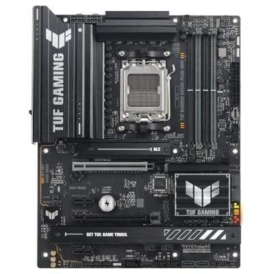 Image de ASUS TUF Gaming B650E PLUS Carte mère WiFi AMD ATX, 12+2+1 Phases d&#039;alimentation, Fente DDR5, PCIe 5.0, 3 emplacements M.2, Wi FI 6E, Ethernet Realtek 2,5 GB, DisplayPort, HDMI, USB A 20 Gbps, Aura