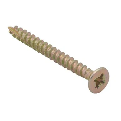 Image de Spectre Advanced Lot de 200 vis à bois multi usages 5 x 40 mm Jaune zinc passivé