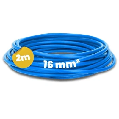 Image de Kalitec Câble de Câblage H07V K 16 mm² bleu 2 m Flexible Toron à fils fins unique pour armoire compteur monofil commande