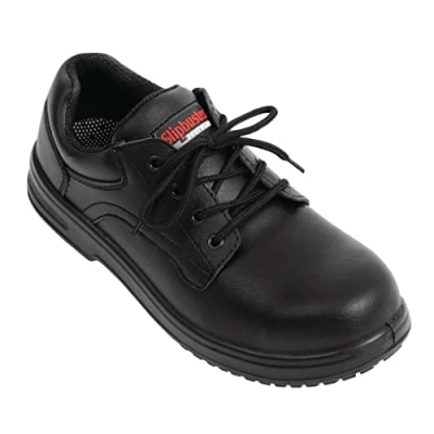 Image de Slipbuster Footwear Mixte Unisex Slip Resistant Basic Shoe in Black with Microfibre Upper Chaussure Bateau, 38 EU
