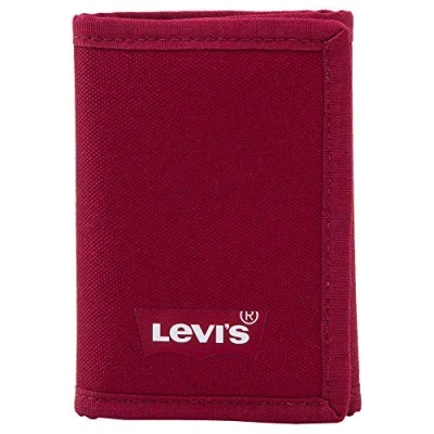 Image de Levi&#039;s Batwing Trifold Polyester Wallet, Accessoire de Voyage Portefeuille à Triple pli Homme, Regular Red, Un