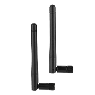 Image de Antenne WiFi, 2PCS 2DBi/6DBi Routeur WiFi Double Bande 2400 2500MHz Interface SMA à Gain élevé Carte Réseau sans Fil Omnidirectionnelle Externe pour Routeurs LAN et sans(Antenne 2DBi)