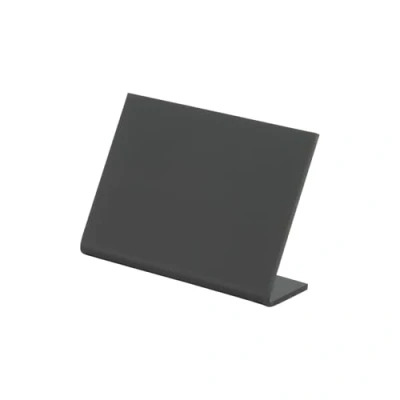 Image de SECURIT Tableau de Table En L A8 Ardoise Porte Menu Acrylique Empilable Pour Café, Bar, Restaurant 7 x 7,5 3,5 cm Coloris Noir