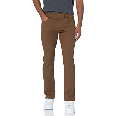 Image de Amazon Essentials Pantalon en Sergé Stretch 5 Poches Coupe Ajustée Homme, Brun, 31W / 30L