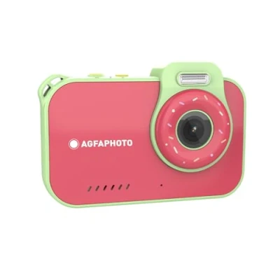 Image de AgfaPhoto Realikids Cam Waterproof 2 Appareil Photo Enfant Étanche 12MP, Vidéo HD, Mode Selfie, Filtres et Cadres, Jeux Intégrés, Batterie Lithium Rouge