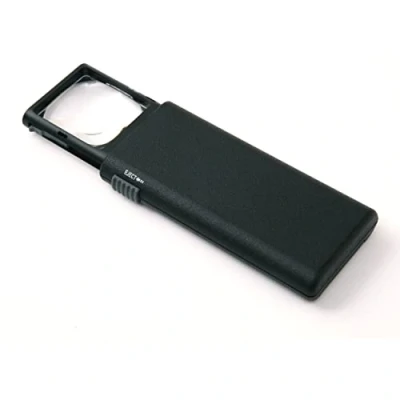 Image de Carson LumiPop loupe de poche avec une lentille asphérique, fonction éclairage par LED et sortie automatique, grossissement 5x (LP 66)