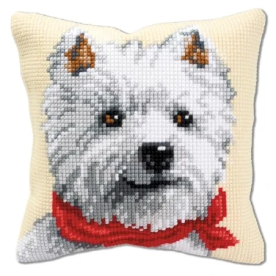 Image de Vervaco Kit coussin au point de croix Un chien