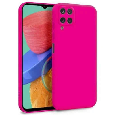 Image de MyGadget Coque pour Samsung Galaxy M33 5G Case Protection Rigide Anti Choc avec Doublure Microfibre Rouge Magenta