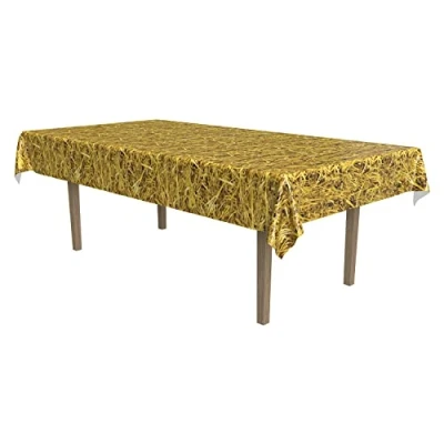 Image de A Beistle Creation Nappe en Paille, Multicolore, 137,2 x 274,3 cm, 54533