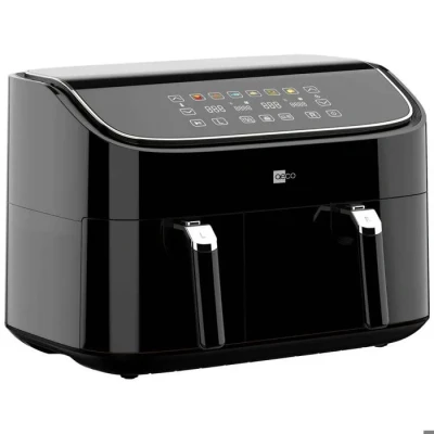 Image de aeco DUO Friteuse à air chaud 9 l 2850 W fonction minuteur revêtement anti adhésif noir
