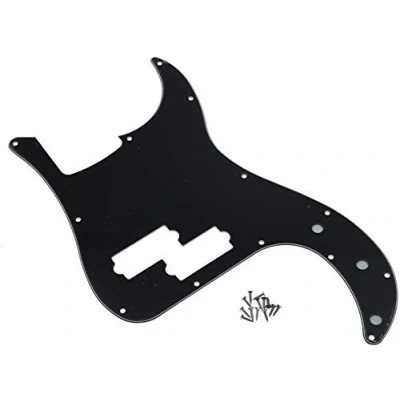 Image de Dopro Pickguard de précision pour basse à 13 trous PB P USA/Mexicaine FD Noir 3 plis