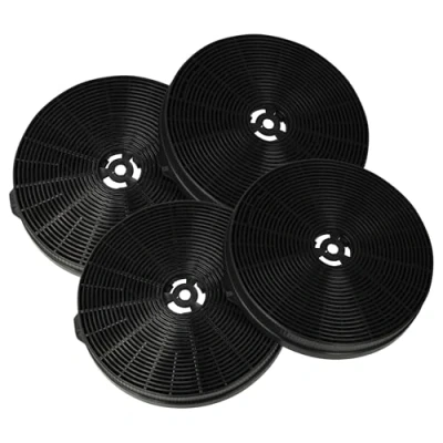 Image de vhbw 4x Filtres à charbon actif compatible avec Firegas FGS EBL17R1160CC, EWL11BR1160CC hotte aspirante 17,5 cm