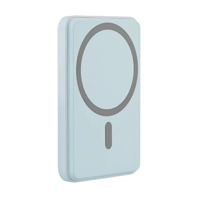 Image de T&#039;nB Batterie Externe Magsafe sans Fil, Mini Power Bank Magnétique 5000mAh, Chargeur Portable Rapide Induction et USB C 20W, Compatible avec Apple iPhone 16 15 14 13 12 Téléphones Samsung Bleu