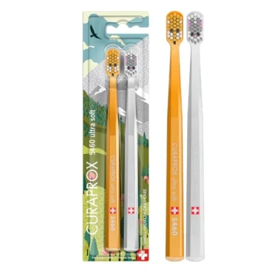 Image de CURAPROX Lot de 2 brosses à dents CS 5460 Fox and Bunny Edition 2024, édition limitée.
