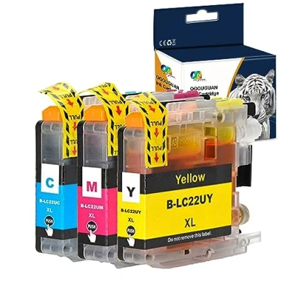 Image de Caidi® LC22UXL Remplacement pour Brother LC22U XL Grande Capacité Cartouches d&#039;encre Compatible avec DCP J785DW MFC J985DW Imprimante 3X(1Cyan/1Magenta/1Jaune)