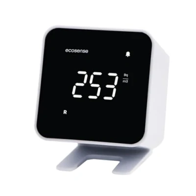 Image de Ecosense EB100 EcoBlu, Détecteur de radon domestique, capture et affichage des résultats toutes les 10 minutes, surveillance continue à court long terme, facile utiliser