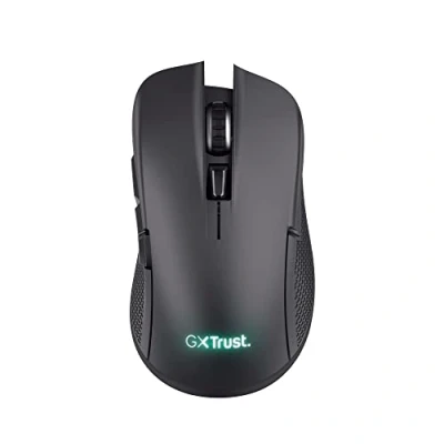 Image de Trust Gaming GXT 923 Ybar Souris sans Fil Rechargeable, 200 7200 DPI, Faible Latence 2.4GHz, 69% de Plastiques Recyclés, Gamer RGB pour PC, Ordinateur, Windows Noir