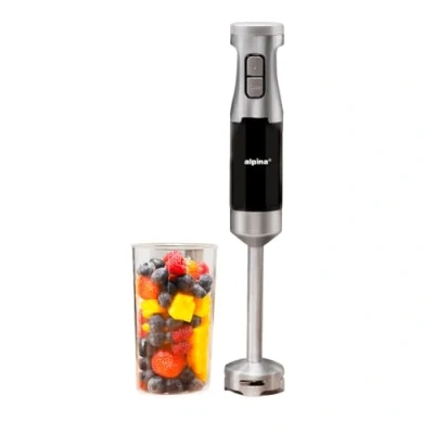 Image de alpina Mixeur Plongeant HB6700F N Mixer Cuisine avec Verre Doseur 700ML 1000W Fonction Turbo Sans BPA Acier inoxydable Noir/Argent