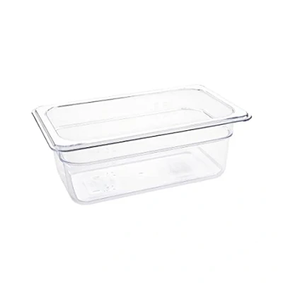 Image de Vogue U237 Récipient Gastronorm en polycarbonate 1/4, capacité 2,4 L, 265 mm l x 162 100 H Transparent