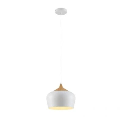 Image de Lindby Suspension Vilsera à intensité variable (Scandinave) en Blanc Métal e. a. pour Salon &amp; Salle manger (1 lampe,à E27), Luminaire, Lampe Plafond, Luminaire Plafonnier,