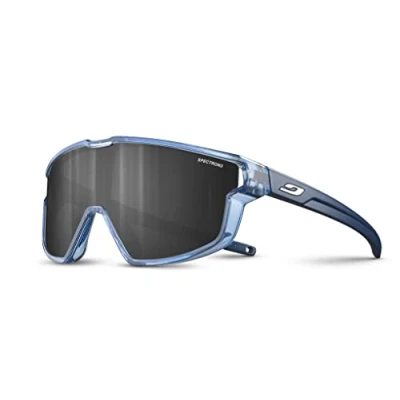 Image de Julbo Fury Mini Lunettes de Soleil, Bleu Translucide Brillant/Bleu Mat, Taille Unique Mixte Enfant