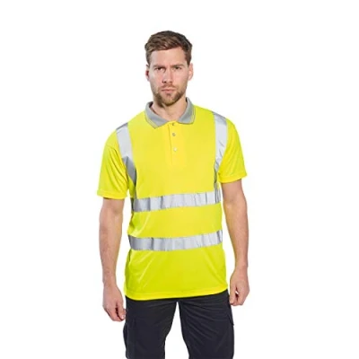 Image de Portwest Polo Hi Vis manches courtes, Couleur: Jaune, Taille: 4XL, S477YER4XL