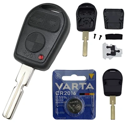 Image de BMW coque 3 touches clé plip télécommande E36 E38 E39 E46 Z3 + Batterie