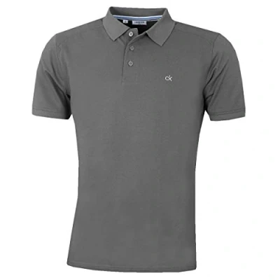 Image de Calvin Klein Hommes Campus 3 Bouton léger côtelée col Polo Slate L