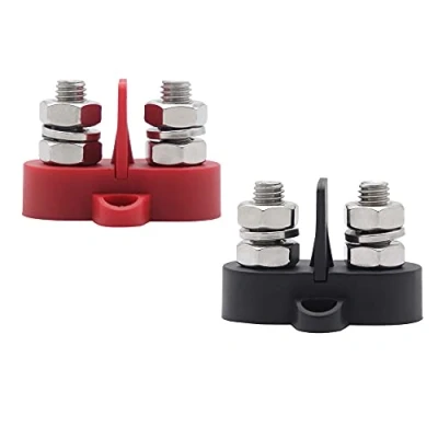 Image de Double terminal Stud Raccord à vis 2 voies avec plaque d&#039;isolation amovible boulons de raccordement M10 (3/8&quot;)