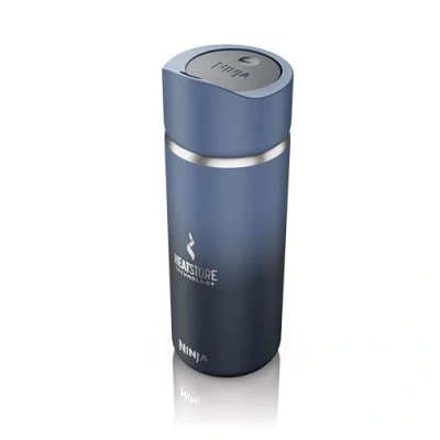Image de Ninja Sip Perfect Gourde isotherme 400 ml, sans bisphénol A, lavable au lave vaisselle, bouteille isotherme, Bleu marine, DW1603EUUKNV