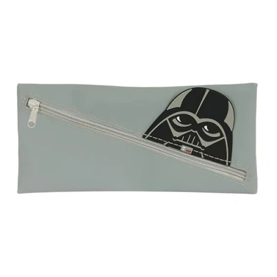 Image de Safta Vader Trousse Caritas pour Enfants, étui idéal Les Enfants d&#039;âge Scolaire, Confortable et Polyvalent, qualité résistance, Gris 22 x 11 cm, Gris, Estándar, décontracté