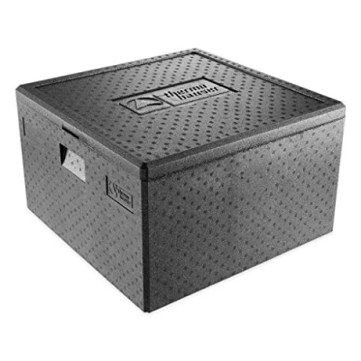 Image de thermohauser Boîte isotherme Pizza Maxi en polypropylène avec couvercle Noir 86 l