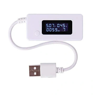 Image de ARCELI Blanc queue LCD rétro éclairage affichage numérique USB ampèremètre voltmètre capacité de charge table détection détecteur