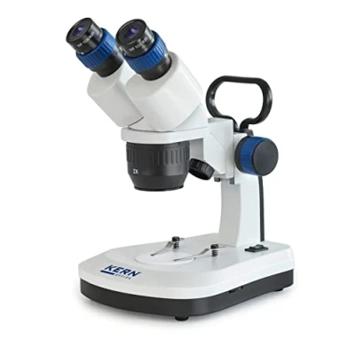 Image de Kern OSE 421 Microscope stéréo robuste et ergonomique, idéal dans les ateliers, écoles établissements de formation, Tube: Binoculaire, Oculaire: WF 10x Ø 20 mm, Lentille: 2x / 4x, Éclaira