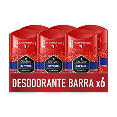 Image de Old Spice Déodorant Stick Captain Pack de 6 x 50 ml (300 total)