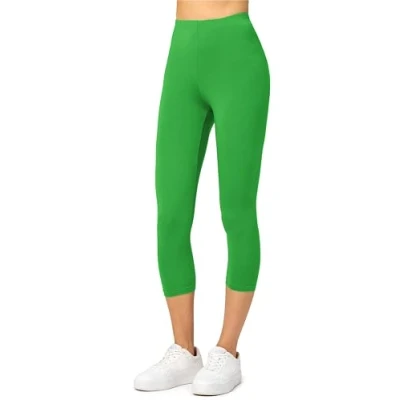 Image de Merry Style Leggings Femme 3/4 Confortable Viscose Pantacourt Tenue Sport Short Cycliste MS10 144 (Vert, S)
