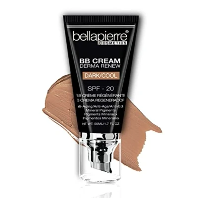 Image de Bellapierre BB Crème SPF 20 Correcteur, fond de teint et hydratant Non toxique sans paraben Applicateur à pompe 50 grammes Dark Cool