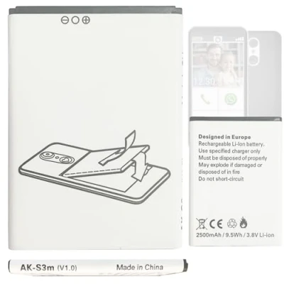 Image de Aousavo AK S3m (V1.0) Batterie de Rechange Compatible avec Emporia Smart.3mini Smart.4 Supereasy SE (Haute capacité 2600mah) Smartphone