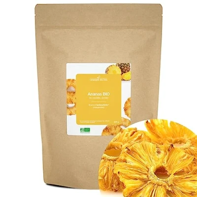 Image de Ananas BIO (en rondelles, séchés) source d&#039;antioxydants 500g