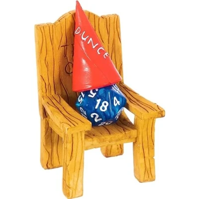 Image de Lynx DND Prison de Dés Chaise Pénitence &amp; Bonnet d&#039;Âne/Dice Jail, Punit Les Mauvais Dés. Accessoires/Cadeau pour Donjon et Dragon/Dungeons Dragons/Jeu Role. Compatible avec D&amp;D JdR