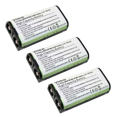 Image de vhbw 3X Batteries Compatible avec Sony MDR RF850RK, RF855, RF855RK, RF855R Casque Audio, écouteurs sans Fil (700mAh, 2,4V, NiMH)