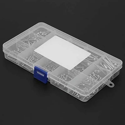 Image de vis à six pans creux, 300pcs M2 M2.5 M3 Acier inoxydable SS304 Assortiment de boulons Ensemble d&#039;assortiments pour appareils domestiques et bureau, équipement communication, assemblage