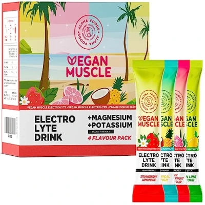 Image de Electrolytes en Poudre Boisson Électrolytique Goûts mélangés Complexe minéral pour l&#039;hydratation sans sucre, avec électrolytes sodium, magnésium, potassium vegan 28 portion