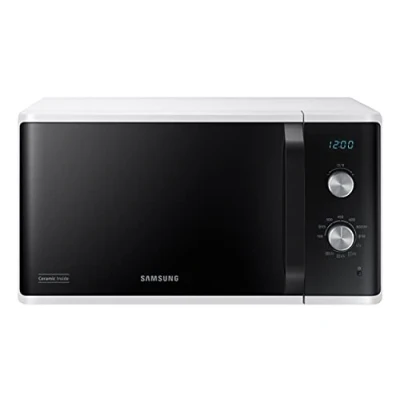 Image de Samsung Four à Micro ondes Grill, libre installation, Dual Dial MG23K3614AW/ET, Cuisson croustillante, AutoDefrost, + Grill 800W 1100W 23L 49L x 27,5H 39P Blanc