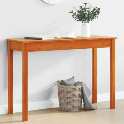 Image de vidaXL Table Console Marron Miel 110x40x75 cm Bois Massif de pin, Table, d&#039;appoint, Couloir, d&#039;entrée, Bout canapé