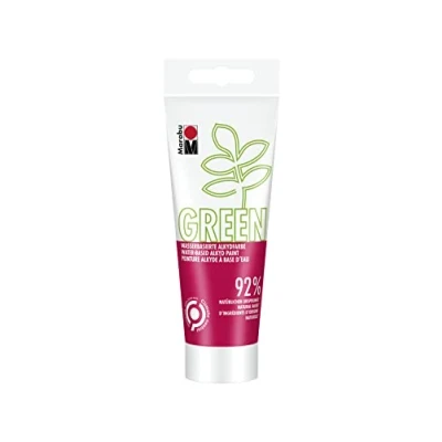 Image de Marabu Green Line 14500050220 Peinture alkyde Rouge Cerise 031 Base d&#039;eau Mate résistante à la lumière et aux intempéries 92% de matières premières Naturelles, 14500050031, 100 ML (Pack of 1)