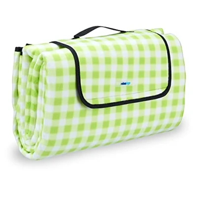 Image de Relaxdays Couverture Pique Nique, Vert Blanc