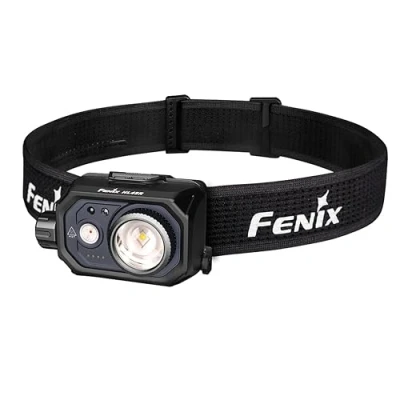 Image de FENIX HL45R Lampe frontale rechargeable pour extérieur/travail/multifonction 1000 lumens 220 m 124 heures maximum faisceau principal blanc, prise en charge du rouge, contrôle rotatif