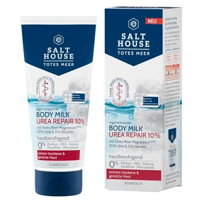 Image de Salthouse Totes Meer Lait thérapeutique Pour le corps à l&#039;urée 10% Ingrédients actifs précieux apaiser les démangeaisons peaux extrêmement sèches 200 ml